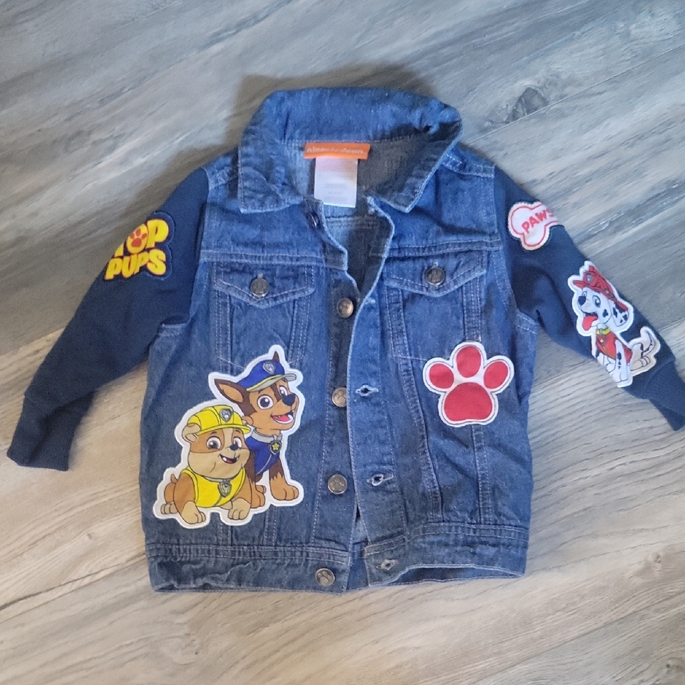 Paw Patrol Blue Denim Jacket with Navy Sleeves